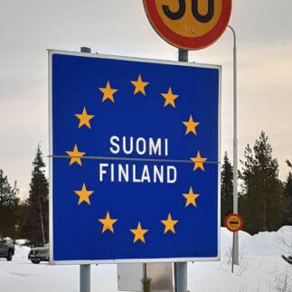 Schild mit Finnland