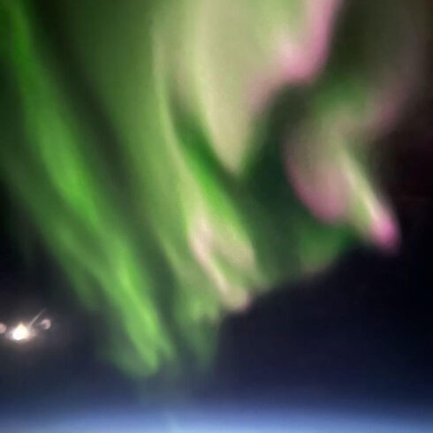 Nordlichter beim Flug