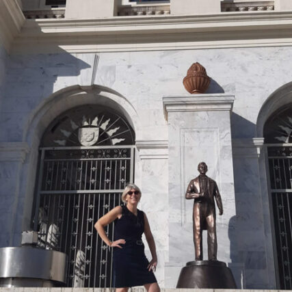 Portrait auf den Treppen